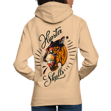 Charger l'image dans la galerie, Sweat-shirt à capuche unisexe hipster skulls tigre old school tatoo signature - pêche