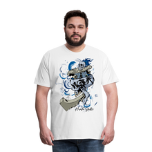 Charger l'image dans la galerie, Homme T-shirt Hipster Skulls Born to Skate - blanc