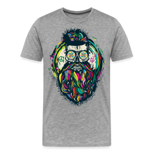 Charger l'image dans la galerie, T-shirt Homme Tête de mort Hipster Peace - gris chiné