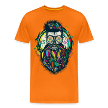 Charger l'image dans la galerie, T-shirt Homme Tête de mort Hipster Peace - orange