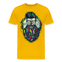 Charger l'image dans la galerie, T-shirt Homme Tête de mort Hipster Peace - jaune soleil