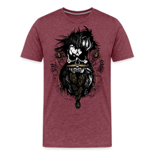 Charger l'image dans la galerie, T-shirt Homme Hipster Skulls Stay Strong - rouge bordeaux chiné