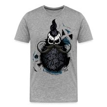 Charger l'image dans la galerie, T-shirt Homme Hipster Skulls Punk Anarchie - gris chiné