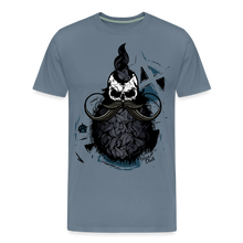 Charger l'image dans la galerie, T-shirt Homme Hipster Skulls Punk Anarchie - gris bleu