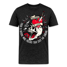 Charger l'image dans la galerie, T-shirt Homme Old School Tattoo From death to life noir - charbon