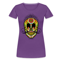 Charger l'image dans la galerie, T-shirt Femme Tête de mort Mexicaine eye on fire - violet