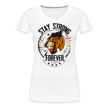 Charger l'image dans la galerie, T-shirt Femme Stay Strong Forever Tiger - blanc