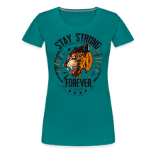 Charger l'image dans la galerie, T-shirt Femme Stay Strong Forever Tiger - bleu diva