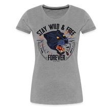 Charger l'image dans la galerie, T-shirt Homme Stay wild and free panther 2 - gris chiné