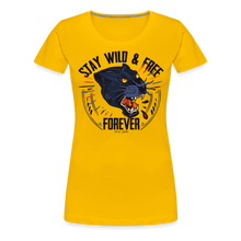 Charger l'image dans la galerie, T-shirt Homme Stay wild and free panther 2 - jaune soleil