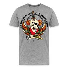 Charger l'image dans la galerie, T-shirt Homme My strenght and my courage - gris chiné