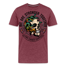Charger l'image dans la galerie, T-shirt Homme We are stronger together - rouge bordeaux chiné