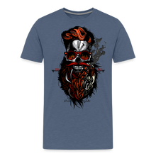 Charger l'image dans la galerie, T-shirt Homme Hipster Skulls Stay Wild - bleu chiné