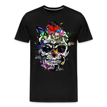 Charger l'image dans la galerie, T-shirt Homme Crane papillons - noir