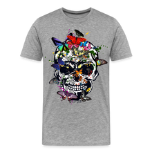 Charger l'image dans la galerie, T-shirt Homme Crane papillons - gris chiné
