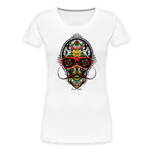 Charger l'image dans la galerie, T-shirt Femme Mexican skull mustache - blanc