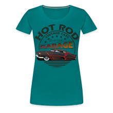 Charger l'image dans la galerie, T-shirt Femme Hot rod Garage - bleu diva