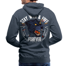 Charger l'image dans la galerie, Sweat-shirt à capuche hommes Panthère Wild Free - bleu jeans