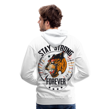 Charger l'image dans la galerie, Sweat-shirt à capuche hommes Tiger Stay Strong 2 - blanc