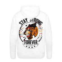 Charger l'image dans la galerie, Sweat-shirt à capuche hommes Tiger Stay Strong 2 - blanc