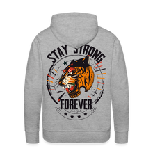 Charger l'image dans la galerie, Sweat-shirt à capuche hommes Tiger Stay Strong 2 - gris chiné