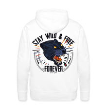 Charger l'image dans la galerie, Sweat-shirt à capuche hommes Panthère Wild Free 2 - blanc