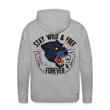 Charger l'image dans la galerie, Sweat-shirt à capuche hommes Panthère Wild Free 2 - gris chiné