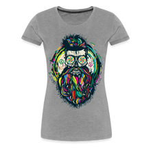 Charger l'image dans la galerie, T-shirt Femme Hipster Skulls Peace - gris chiné