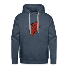 Charger l'image dans la galerie, Sweat-shirt à capuche hommes Heart - bleu jeans