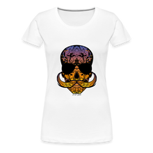 Charger l'image dans la galerie, T-shirt Femme Hipster Skulls Dragon - blanc