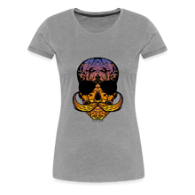 Charger l'image dans la galerie, T-shirt Femme Hipster Skulls Dragon - gris chiné
