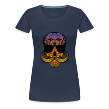 Charger l'image dans la galerie, T-shirt Femme Hipster Skulls Dragon - bleu marine