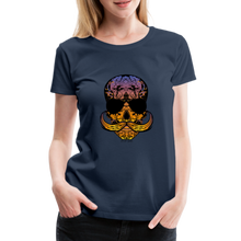 Charger l'image dans la galerie, T-shirt Femme Hipster Skulls Dragon - bleu marine