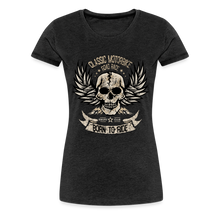 Charger l'image dans la galerie, T-shirt Femme Motorcycle Vintage born to ride - charbon