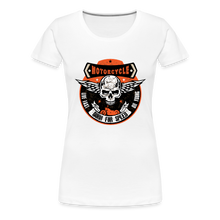Charger l'image dans la galerie, T-shirt Femme Motorcycle Vintage born to speed - blanc