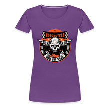Charger l'image dans la galerie, T-shirt Femme Motorcycle Vintage born to speed - violet