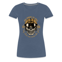 Charger l'image dans la galerie, T-shirt Femme Motorcycle Vintage Good ride - bleu chiné