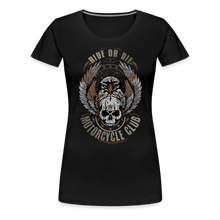 Charger l'image dans la galerie, T-shirt Femme Motorcycle Vintage Aigle - noir