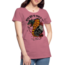 Charger l'image dans la galerie, T-shirt Femme Old Skulls Never Give UP - mauve
