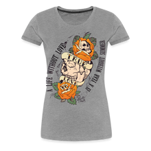 Charger l'image dans la galerie, T-shirt Femme Old Skulls Tattoo True Love - gris chiné