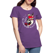 Charger l'image dans la galerie, T-shirt Femme Old School Tattoo From death to life noir - violet