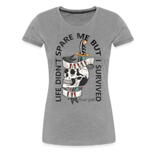 Charger l'image dans la galerie, T-shirt Femme Old School Never Die - gris chiné