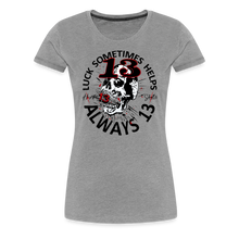 Charger l'image dans la galerie, T-shirt Femme Luck something helps - gris chiné