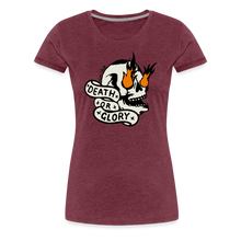 Charger l'image dans la galerie, T-shirt Femme Old school Death or Glory - rouge bordeaux chiné