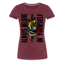 Charger l'image dans la galerie, T-shirt Femme Always believe - rouge bordeaux chiné