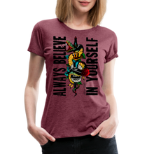 Charger l'image dans la galerie, T-shirt Femme Always believe - rouge bordeaux chiné