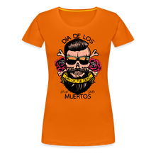 Charger l'image dans la galerie, T-shirt Femme Dia de los muertos - orange