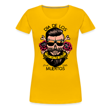 Charger l'image dans la galerie, T-shirt Femme Dia de los muertos - jaune soleil