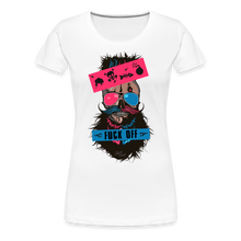Charger l'image dans la galerie, T-shirt Femme loud skull bomb flash - blanc