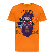 Charger l'image dans la galerie, T-shirt Homme Live Life Loud - orange
